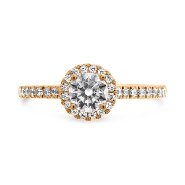 14k Rose Gold Round Halo Becky Beauchine Kulka Diamonds and Fine Jewelry Okemos, MI