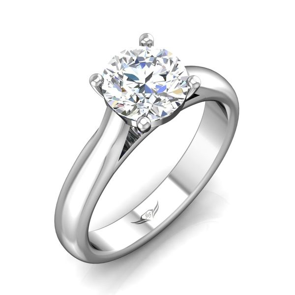 14k White Gold Solitaire Engagement Ring by Martin Flyer Image 4 Becky Beauchine Kulka Diamonds and Fine Jewelry Okemos, MI