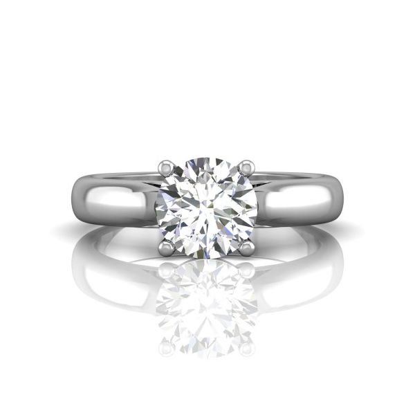 14k White Gold Solitaire Engagement Ring by Martin Flyer Becky Beauchine Kulka Diamonds and Fine Jewelry Okemos, MI