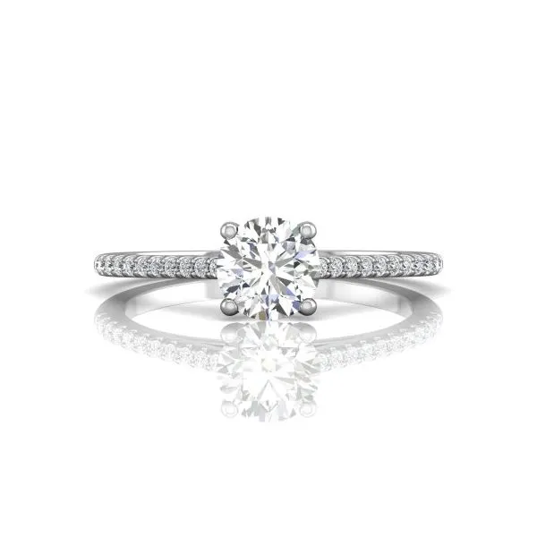 14k White Gold Micropave .17cttw Diamond Accented by Martin Flyer Becky Beauchine Kulka Diamonds and Fine Jewelry Okemos, MI