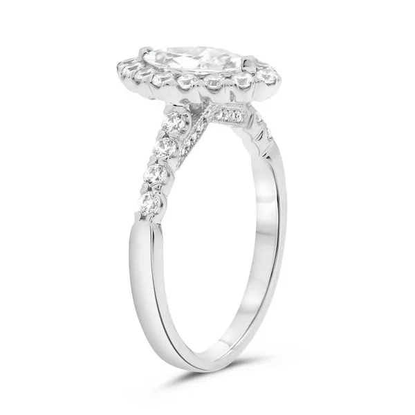 14k White Gold Marquise Halo Image 3 Becky Beauchine Kulka Diamonds and Fine Jewelry Okemos, MI