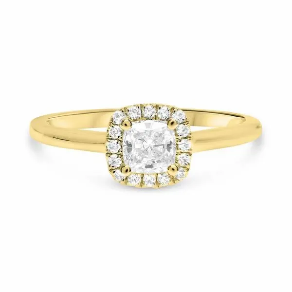 14k Yellow Gold Cushion Halo Becky Beauchine Kulka Diamonds and Fine Jewelry Okemos, MI