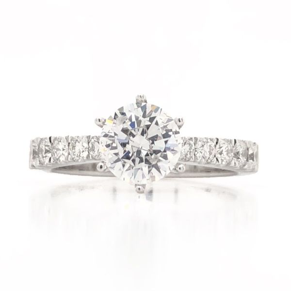 14k White Gold 6-Prong .46cttw Diamond Accented Becky Beauchine Kulka Diamonds and Fine Jewelry Okemos, MI