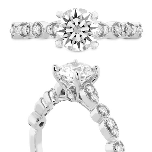 Hearts on Fire Isabelle Teardrop Milgrain Engagement Ring Image 3 Becky Beauchine Kulka Diamonds and Fine Jewelry Okemos, MI