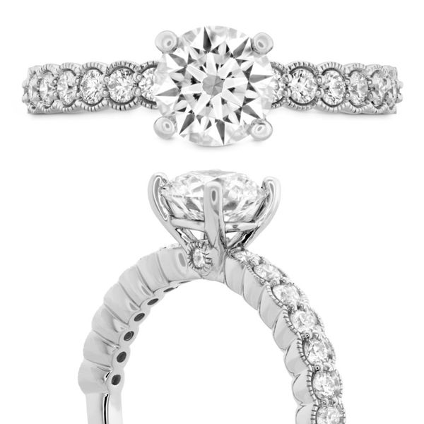 Hearts on Fire Isabelle Milgrain engagement ring Image 3 Becky Beauchine Kulka Diamonds and Fine Jewelry Okemos, MI