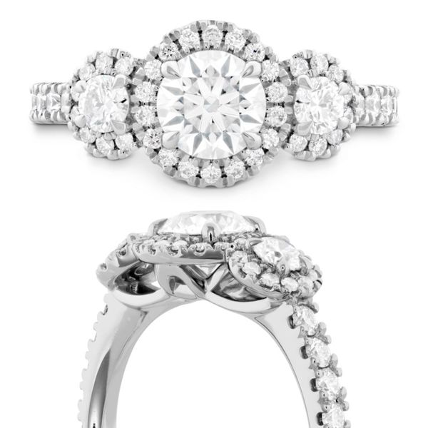 Hearts on Fire Integrity three-stone engagement ring Image 3 Becky Beauchine Kulka Diamonds and Fine Jewelry Okemos, MI