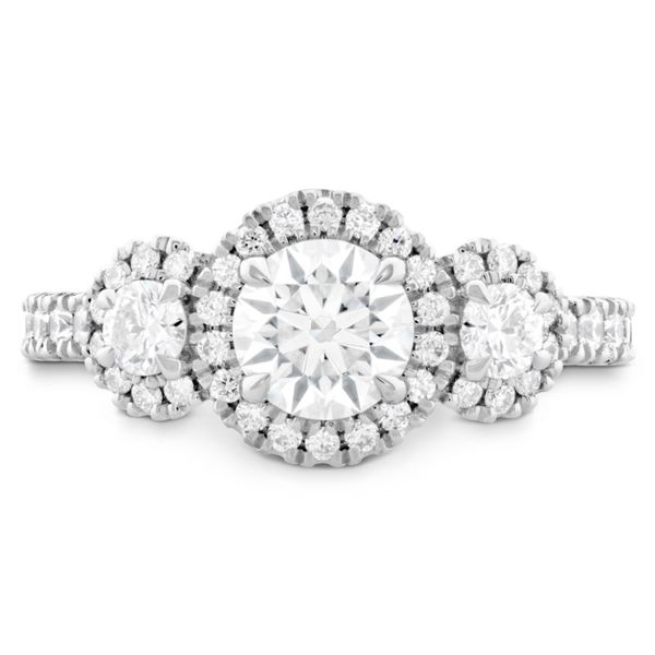 Hearts on Fire Integrity three-stone engagement ring Becky Beauchine Kulka Diamonds and Fine Jewelry Okemos, MI