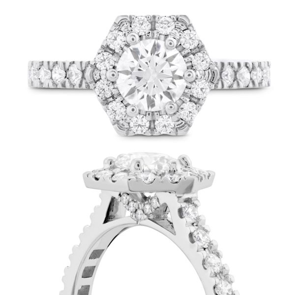 Hearts on Fire Hexagonal engagement ring Image 3 Becky Beauchine Kulka Diamonds and Fine Jewelry Okemos, MI