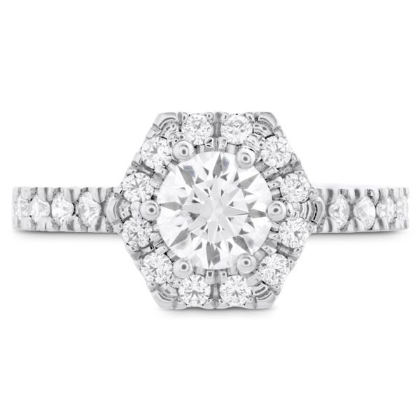 Hearts on Fire Hexagonal engagement ring Becky Beauchine Kulka Diamonds and Fine Jewelry Okemos, MI