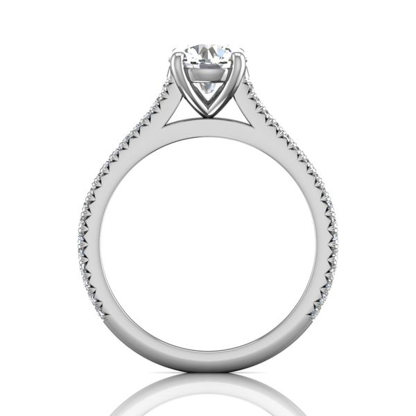 14k White Gold Micropave Engagement Ring by Martin Flyer Image 2 Becky Beauchine Kulka Diamonds and Fine Jewelry Okemos, MI