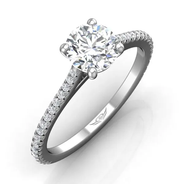 14k White Gold Micropave Engagement Ring by Martin Flyer Image 4 Becky Beauchine Kulka Diamonds and Fine Jewelry Okemos, MI