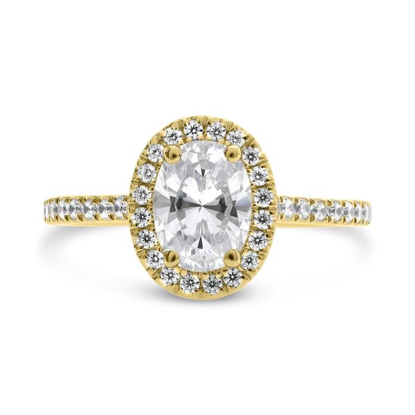 14k Yellow Gold Oval Halo Becky Beauchine Kulka Diamonds and Fine Jewelry Okemos, MI