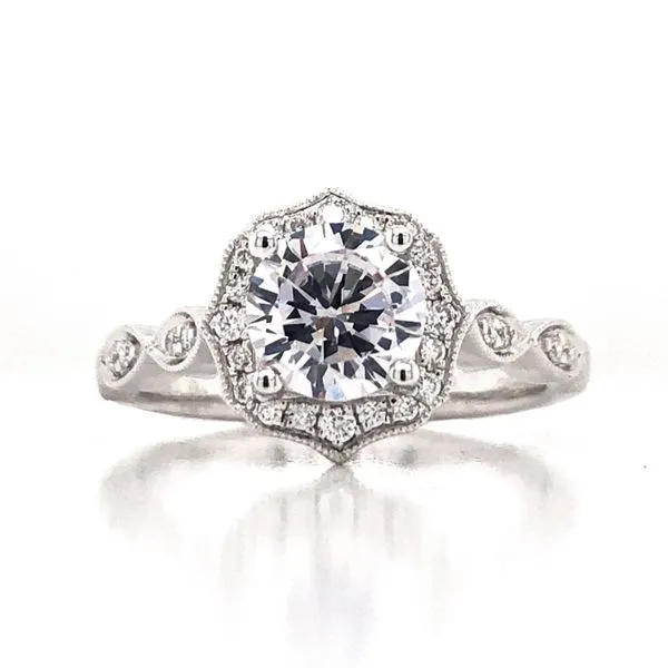 14k White Gold Halo .16cttw Diamond Accented Becky Beauchine Kulka Diamonds and Fine Jewelry Okemos, MI