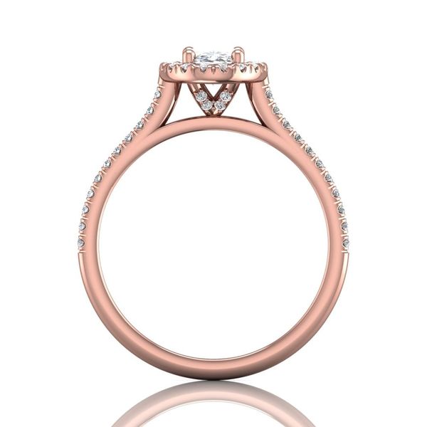 14k Rose Gold Oval Halo .29cttw Diamond Accented by Martin Flyer Image 3 Becky Beauchine Kulka Diamonds and Fine Jewelry Okemos, MI