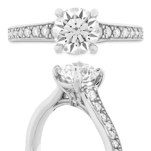 Hearts on Fire Liliana Milgrain Engagement Ring Image 3 Becky Beauchine Kulka Diamonds and Fine Jewelry Okemos, MI