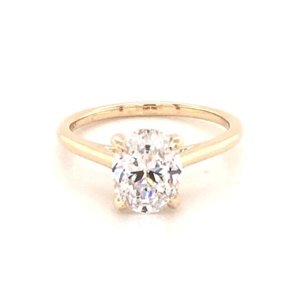 14k Yellow Gold Cathedral Setting Solitaire Becky Beauchine Kulka Diamonds and Fine Jewelry Okemos, MI