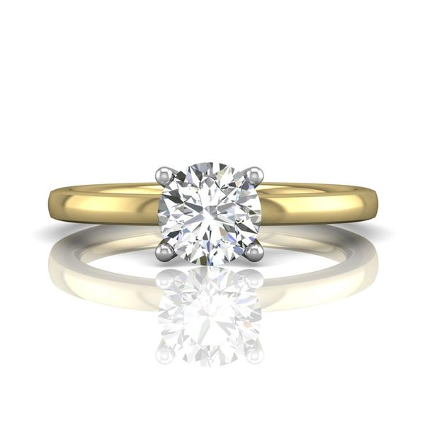 14k Two-Tone Solitaitre Ring by Martin Flyer Becky Beauchine Kulka Diamonds and Fine Jewelry Okemos, MI