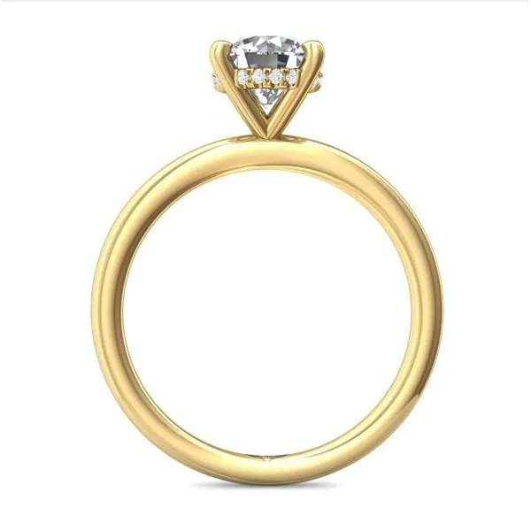 14kt White Gold Solitaire with Hidden Halo Engagement Ring Image 2 Becky Beauchine Kulka Diamonds and Fine Jewelry Okemos, MI