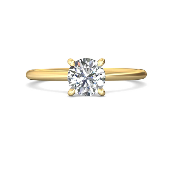 14kt White Gold Solitaire with Hidden Halo Engagement Ring Becky Beauchine Kulka Diamonds and Fine Jewelry Okemos, MI