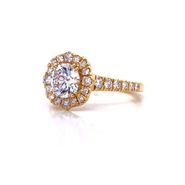 14k Yellow Gold Halo .61cttw Diamond Accented by Martin Flyer Image 2 Becky Beauchine Kulka Diamonds and Fine Jewelry Okemos, MI