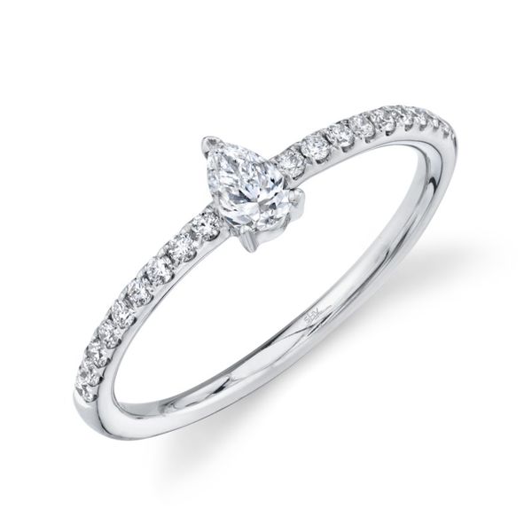 14k White Gold Petitie Pear Engagement Ring Becky Beauchine Kulka Diamonds and Fine Jewelry Okemos, MI