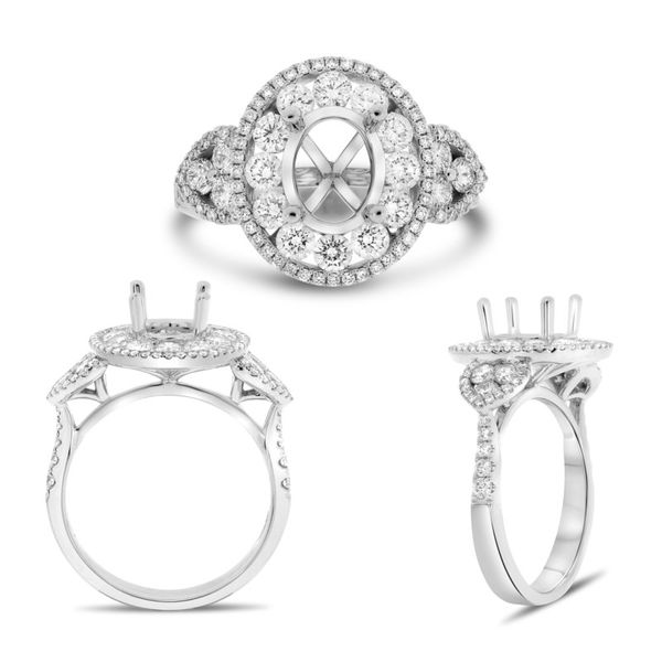 14k White Gold Decorative Halo 1.47cttw Diamond Accented Image 2 Becky Beauchine Kulka Diamonds and Fine Jewelry Okemos, MI