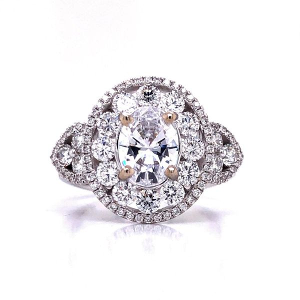 14k White Gold Decorative Halo 1.47cttw Diamond Accented Becky Beauchine Kulka Diamonds and Fine Jewelry Okemos, MI