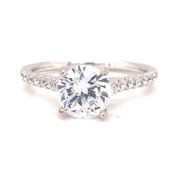 14k White Gold Hidden Halo Diamond Engagement Ring Becky Beauchine Kulka Diamonds and Fine Jewelry Okemos, MI