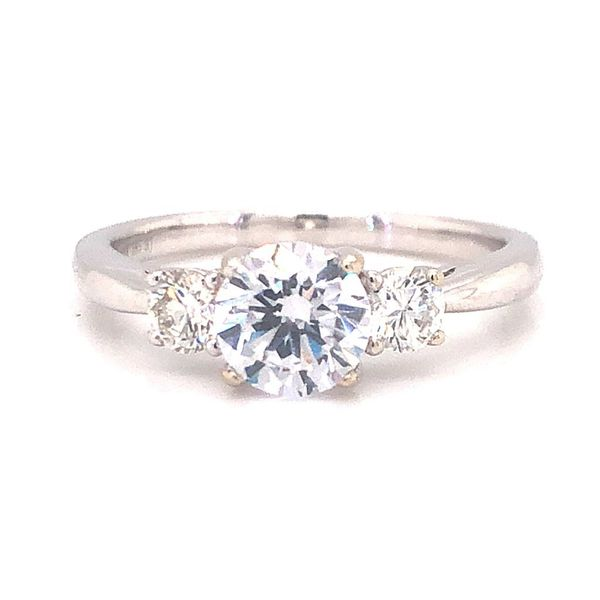 14k White Gold 3-Stone .30cttw Diamond Accented Becky Beauchine Kulka Diamonds and Fine Jewelry Okemos, MI