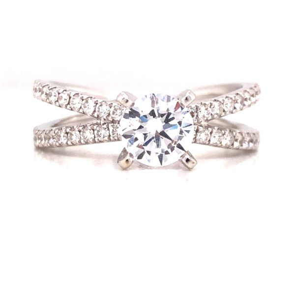 14k White Gold Criss-Cross .33cttw Diamond Accented Becky Beauchine Kulka Diamonds and Fine Jewelry Okemos, MI