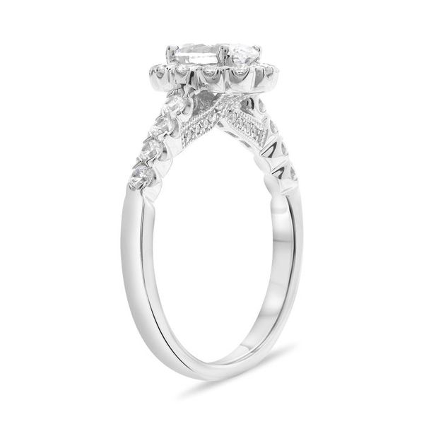 14k White Gold Oval Halo .65cttw Diamond Accented Image 2 Becky Beauchine Kulka Diamonds and Fine Jewelry Okemos, MI