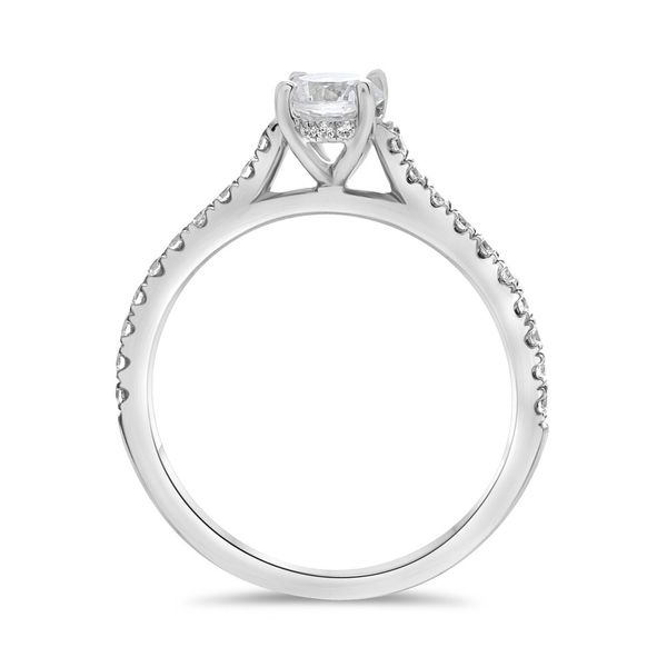 14k White Gold Hidden Halo Diamond Engagement Ring Image 2 Becky Beauchine Kulka Diamonds and Fine Jewelry Okemos, MI