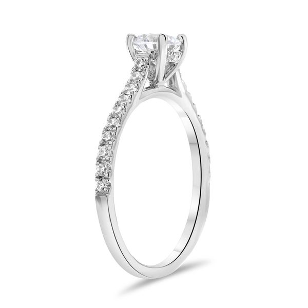 14k White Gold Hidden Halo Diamond Engagement Ring Image 3 Becky Beauchine Kulka Diamonds and Fine Jewelry Okemos, MI