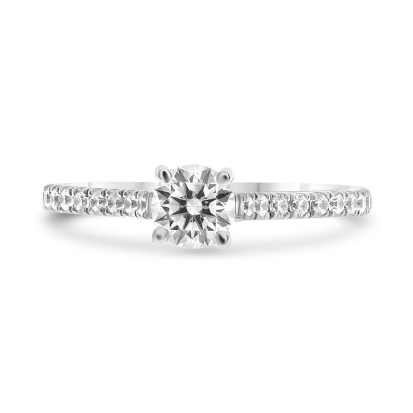 14k White Gold Hidden Halo Diamond Engagement Ring Becky Beauchine Kulka Diamonds and Fine Jewelry Okemos, MI