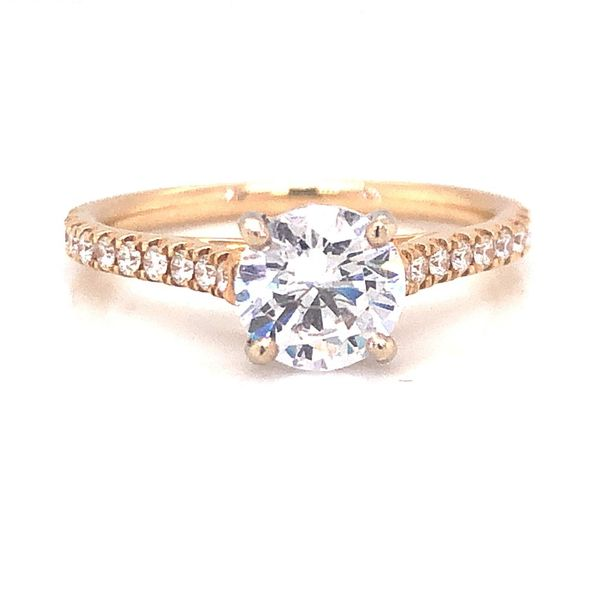 14k Two Tone Yellow And White Gold Hidden halo Diamond Engagement Ring Becky Beauchine Kulka Diamonds and Fine Jewelry Okemos, MI