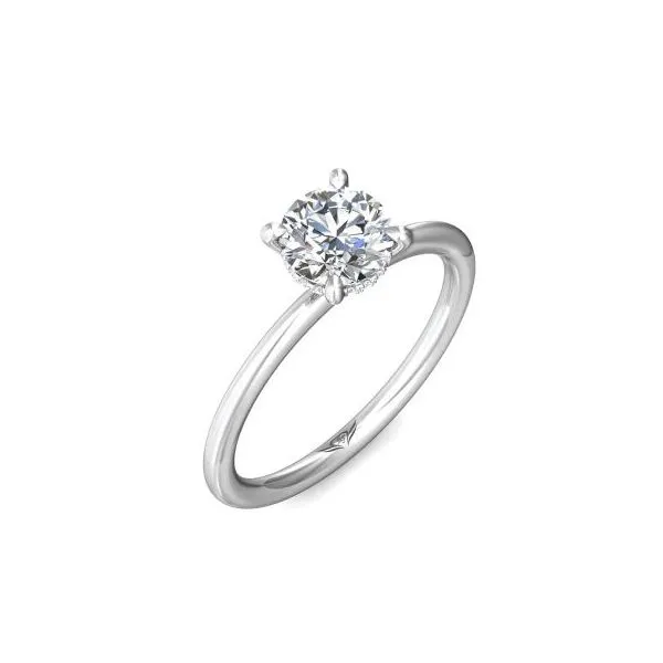 14k White Gold Hidden Halo Solitaire by Martin Flyer Image 2 Becky Beauchine Kulka Diamonds and Fine Jewelry Okemos, MI