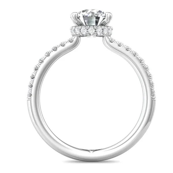 14k White Gold Hidden Halo Diaond Engagement Ring by Martin Flyer Image 2 Becky Beauchine Kulka Diamonds and Fine Jewelry Okemos, MI
