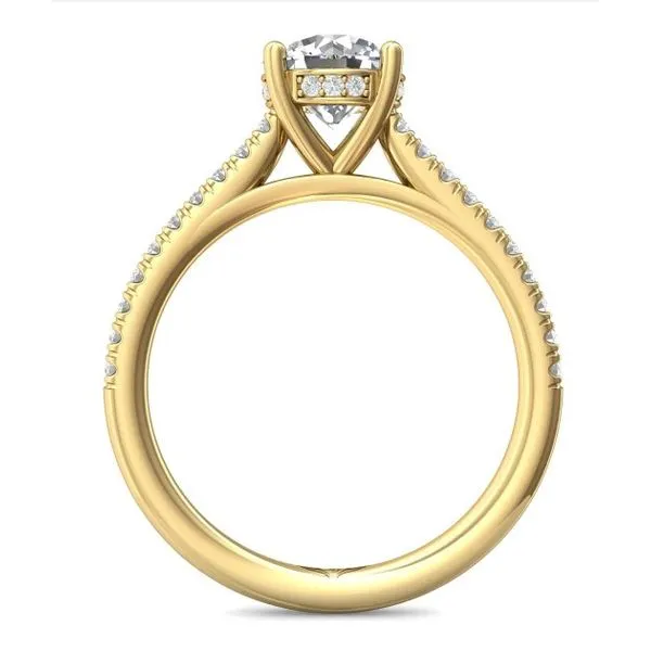 14k Yellow Gold Hidden Halo Diamond Engagement Ring by Martin Flyer Image 2 Becky Beauchine Kulka Diamonds and Fine Jewelry Okemos, MI