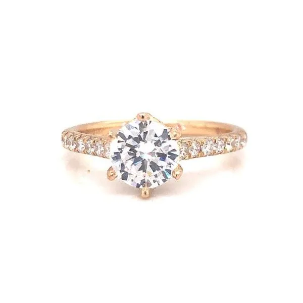 14k Yellow Gold 6 Prong Hidden Halo .32cttw Diamond Accented Becky Beauchine Kulka Diamonds and Fine Jewelry Okemos, MI