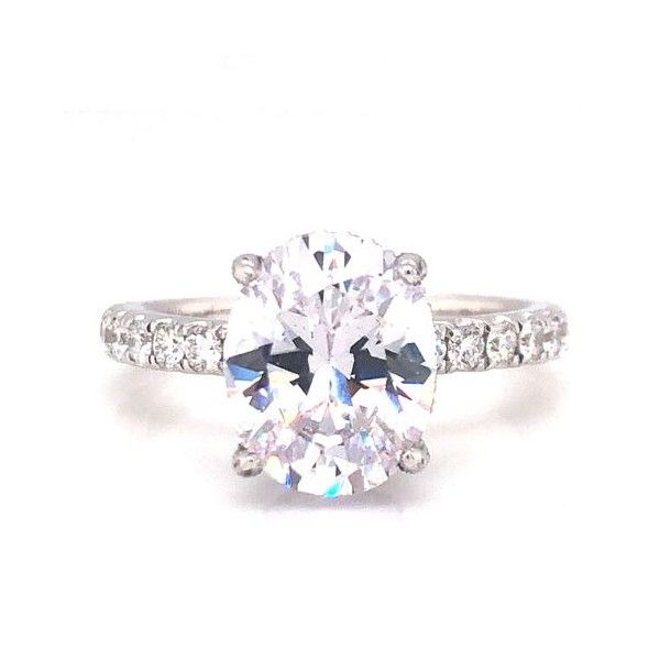 14k White Gold Oval Hidden Halo .68cttw Diamond Accented Becky Beauchine Kulka Diamonds and Fine Jewelry Okemos, MI