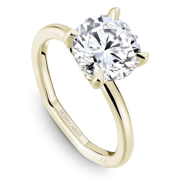 Noam Carver Solitaire Hidden Halo Engagement Ring Image 3 Becky Beauchine Kulka Diamonds and Fine Jewelry Okemos, MI