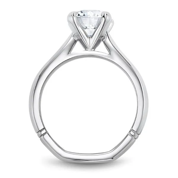 14kt White Gold Solitaire Engagement Ring by Noam Carver