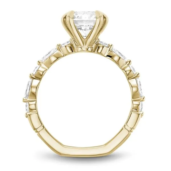 Noam Carver Single Prong Engagement Ring with Marquise Accent Stones Image 2 Becky Beauchine Kulka Diamonds and Fine Jewelry Okemos, MI