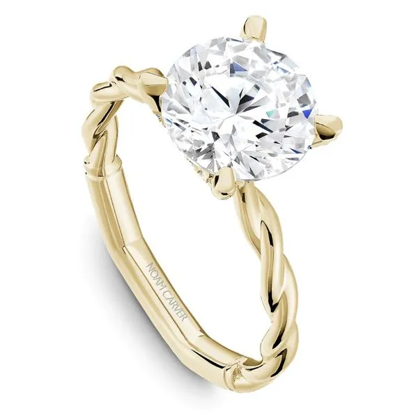 14kt Yellow Gold Solitaire Twist Engagement Ring by Noam ...