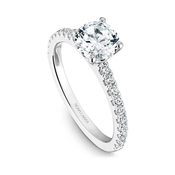 Noam Carver Engagment Ring with String of Diamonds Image 3 Becky Beauchine Kulka Diamonds and Fine Jewelry Okemos, MI