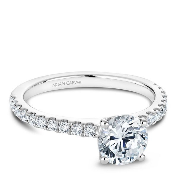 Noam Carver Engagment Ring with String of Diamonds Becky Beauchine Kulka Diamonds and Fine Jewelry Okemos, MI