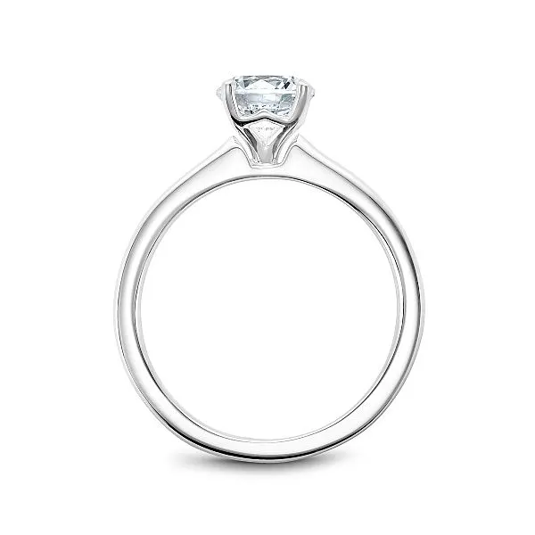 14kt White Gold Solitaire Engagement Ring by Noam Carver