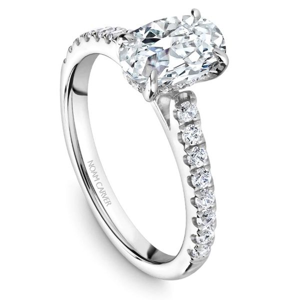 Noam Carver Oval Hidden Halo Engagement Ring Image 2 Becky Beauchine Kulka Diamonds and Fine Jewelry Okemos, MI