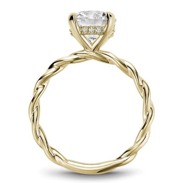 Noam Carver Solitaire Hidden Halo Twist Band Engagement Ring Image 3 Becky Beauchine Kulka Diamonds and Fine Jewelry Okemos, MI