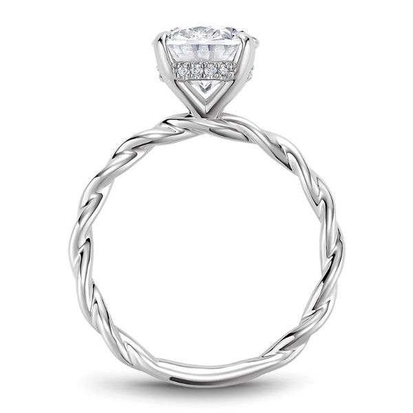 Noam Carver Oval Solitaire Hidden Halo Twist Band Engagement Ring Image 3 Becky Beauchine Kulka Diamonds and Fine Jewelry Okemos, MI